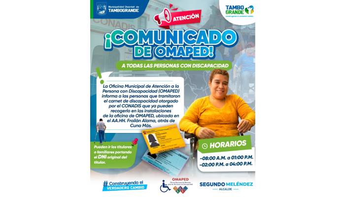 ¡Comunicado de omaped!