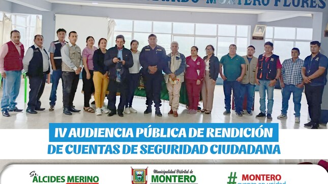 MDM Realiza IV Audiencia Pública de Rendición de Cuentas de Seguridad Ciudadana 