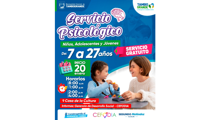 MDT aperturará servicio psicológico gratuito