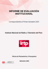 Vista preliminar de documento Informe de Evaluación Institucional 2023 - Primer semestre