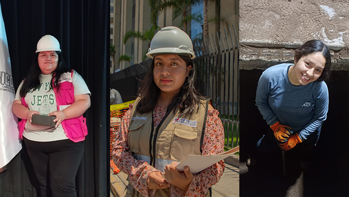 Mayra, Gretel y Danitza son becarias del Pronabec que con su esfuerzo ganaron una beca del Pronabec y ahora destacan en el rubro de la construcción