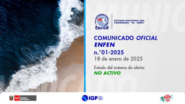ENFEN n.° 01-2025: Estado del sistema de alerta: No Activo FOTO