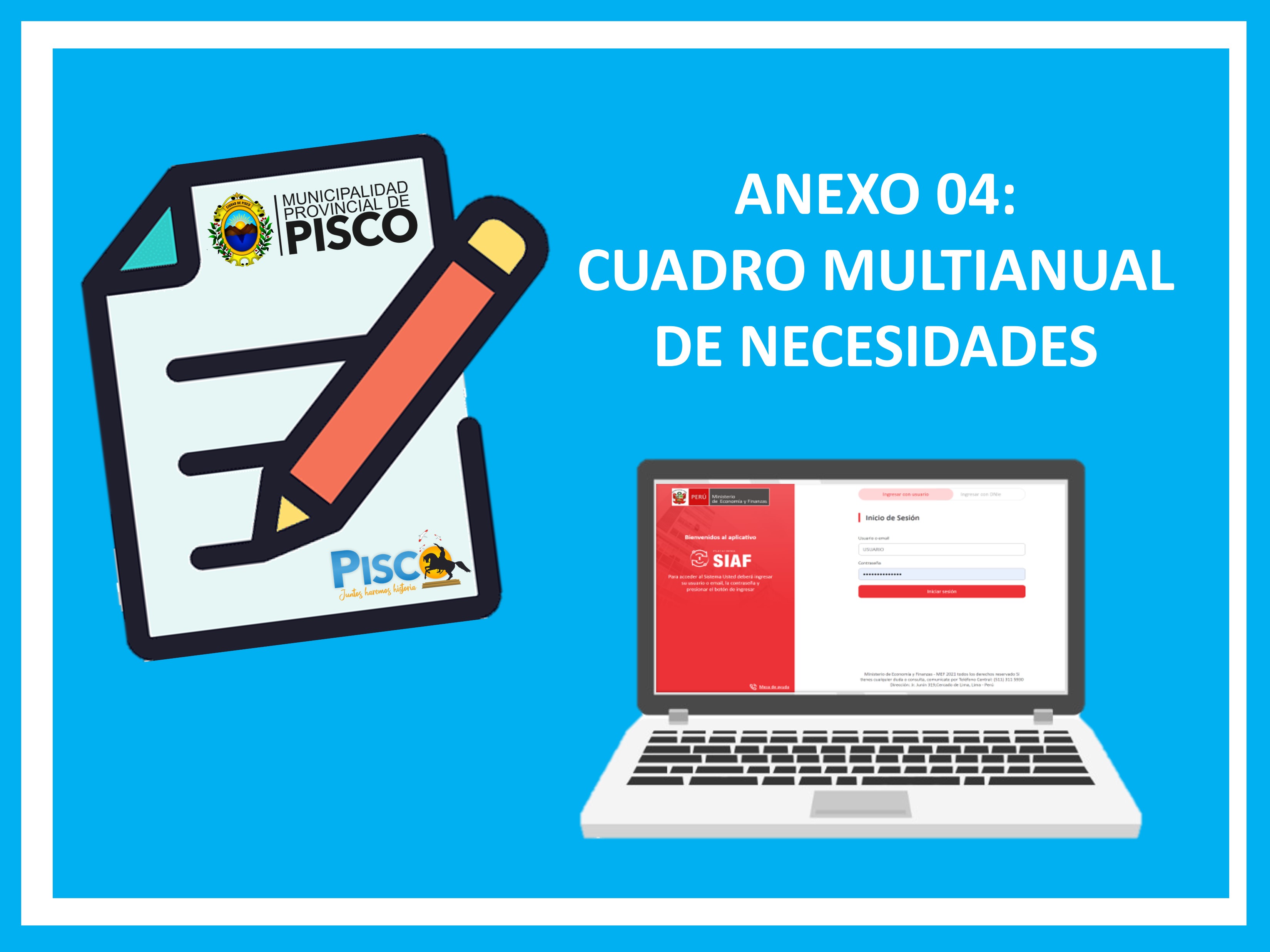ANEXO 04:  CUADRO MULTIANUAL DE NECESIDADES