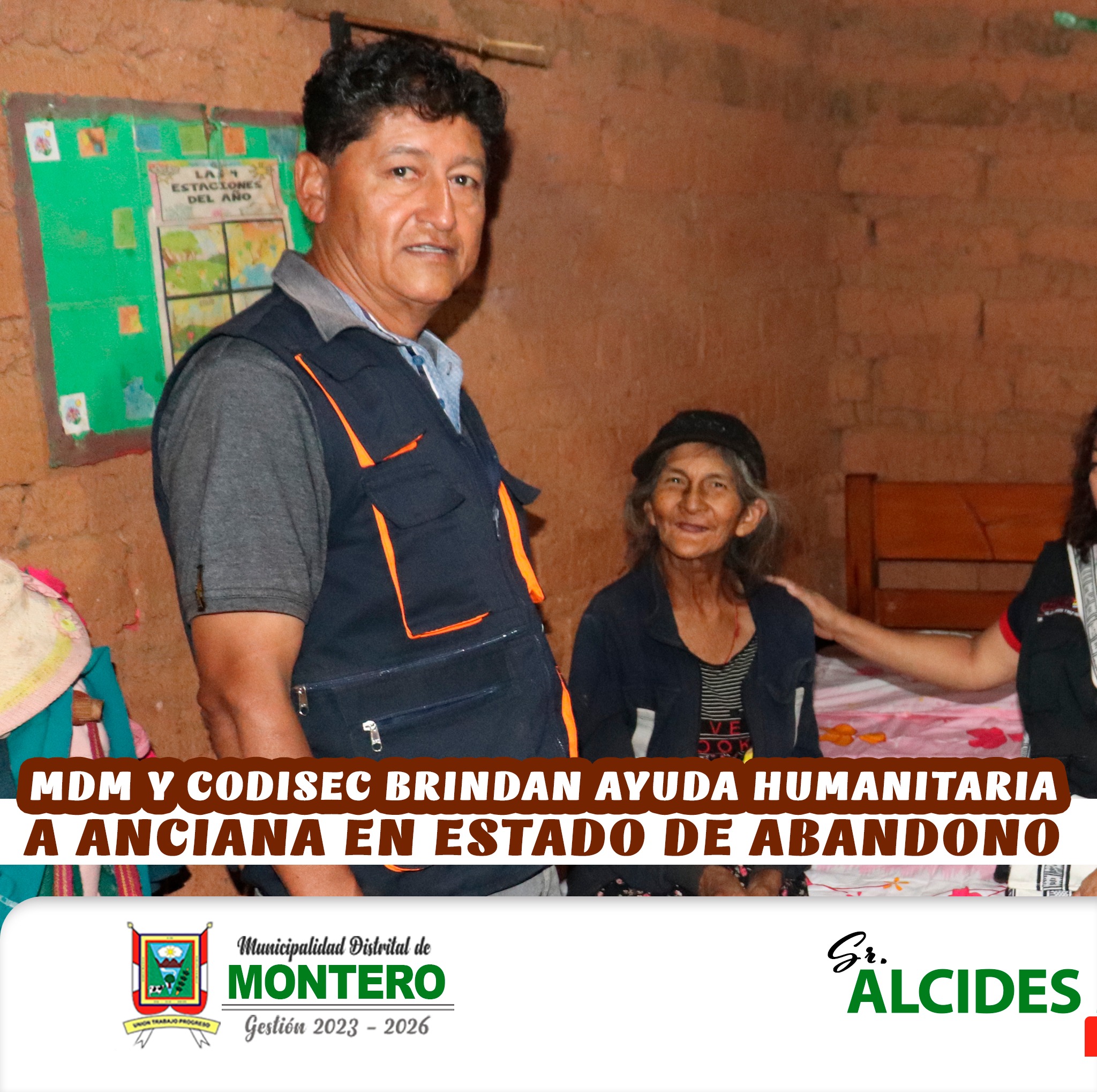 𝐌𝐃𝐌 y CODISEC Brindan Ayuda Humanitaria a Anciana en Estado de Abandono
