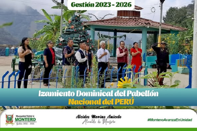 Izamiento Dominical  Del Pabellón Nacional del Perú