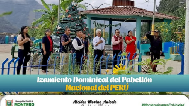Izamiento Dominical  Del Pabellón Nacional del Perú
