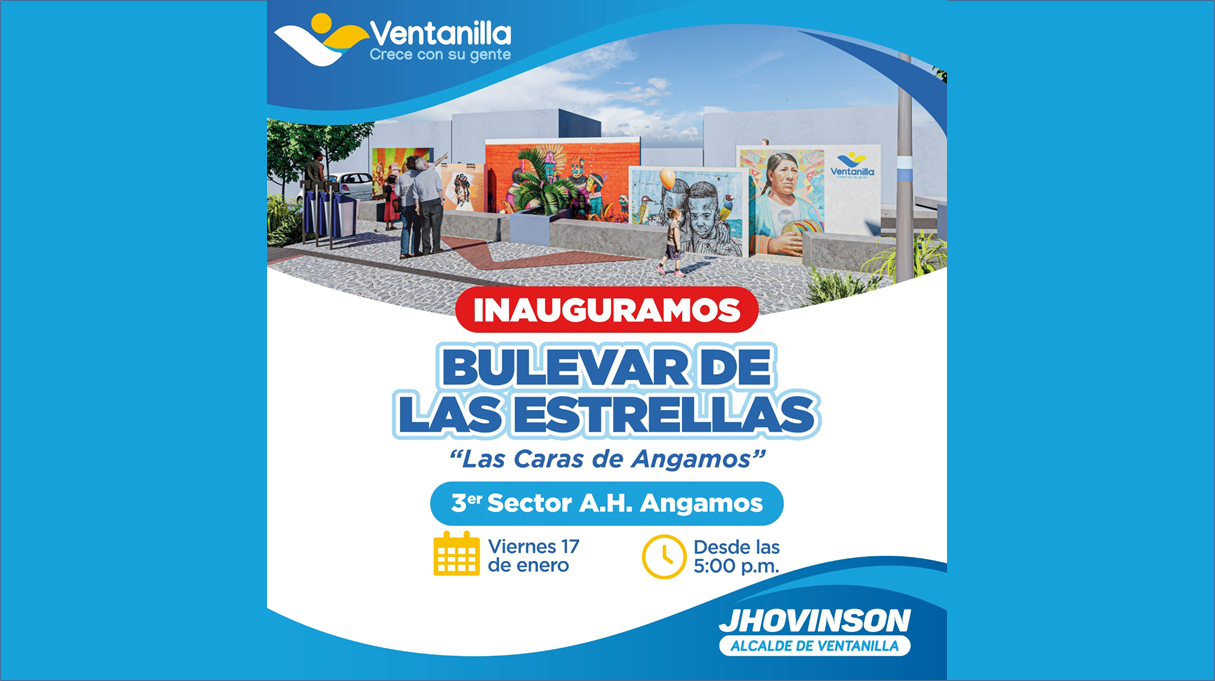 Se inaugura el Bulevar de las Estrellas "Las Caras de Angamos", marcando el inicio de un nuevo desarrollo para los vecinos de este sector. 🌟🏙️