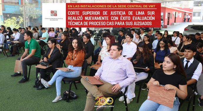 Corte Superior de Justicia de Lima Sur realizó con éxito evaluación técnica de proceso CAS