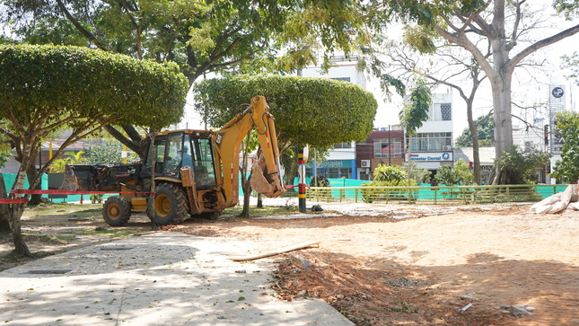 Plaza de Armas en proceso de remodelación 