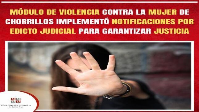 Módulo de Violencia de Chorrillos implementó notificaciones por edicto judicial para garantizar justicia