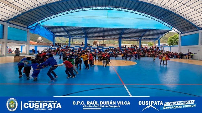 La Municipalidad Distrital de Cusipata realiza la gran chocolatada y repartición de juguetes para los niños y niñas del Cusipata