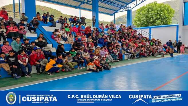 La Municipalidad Distrital de Cusipata realiza la gran chocolatada y reparticiรณn de juguetes para los niรฑos y niรฑas del Cusipata
