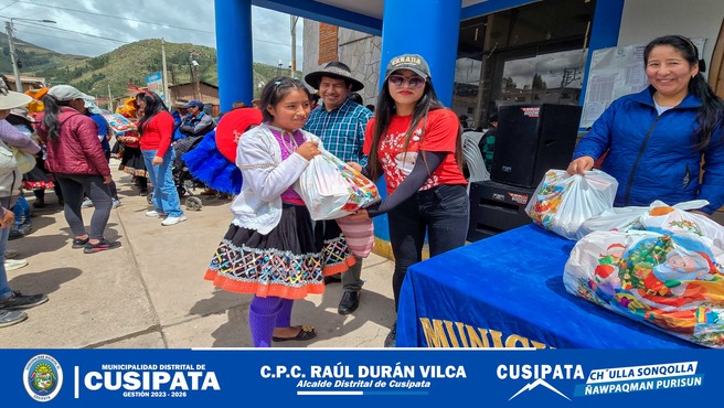 Entrega de canastas saludables del proyecto Salud Alimentaria en Cusipata