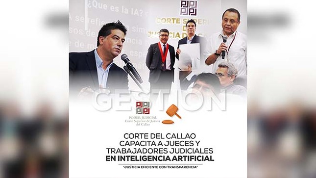 Corte Superior del Callao capacita a jueces y trabajadores judiciales en Inteligencia Artificial