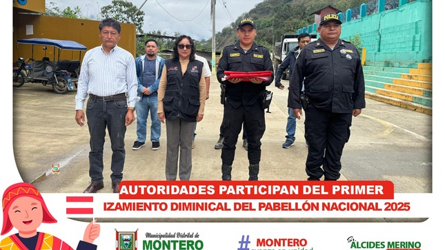  Autoridades Participan Del Primer Izamiento Dominical del Pabellón Nacional 2025