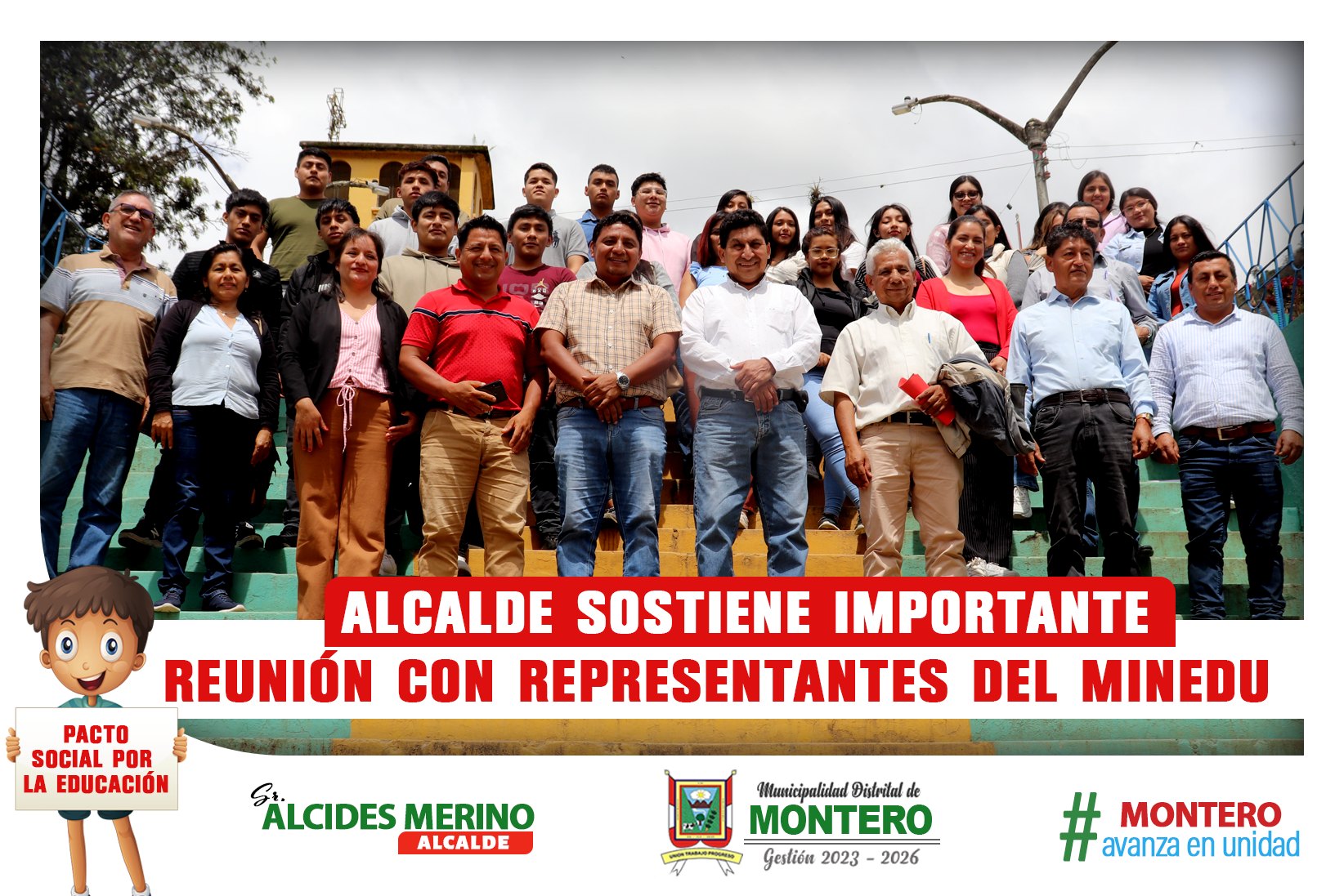 Alcalde Alcides Merino Sostiene Importante Reunión Con Representantes del Minedu
