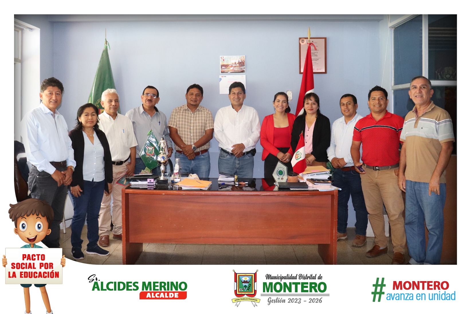 Alcalde Alcides Merino Sostiene Importante Reunión Con Representantes del Minedu