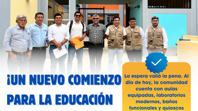UGEL Piura lidera el proceso de recepción de nuevas infraestructuras educativas en Coyona-Canchaque