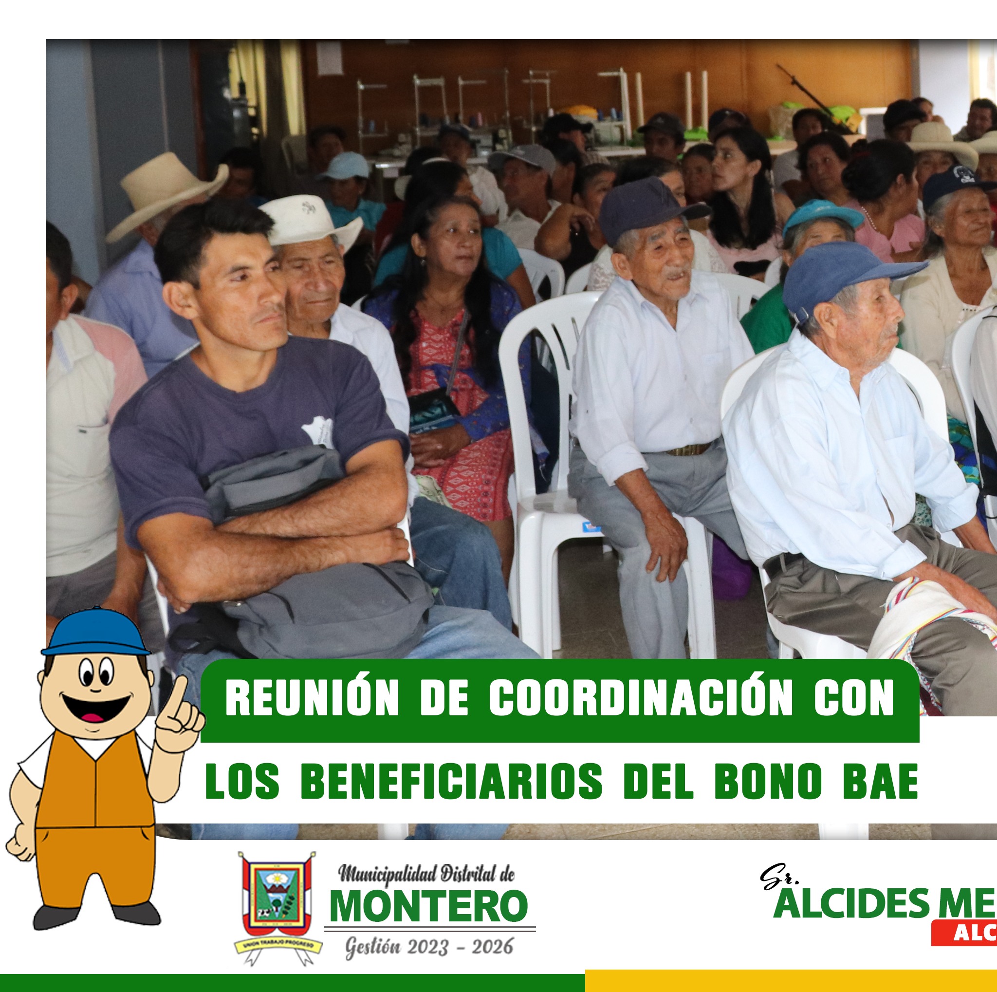 MDM Realiza Reunión de Coordinación con los beneficiarios del Bono BAE