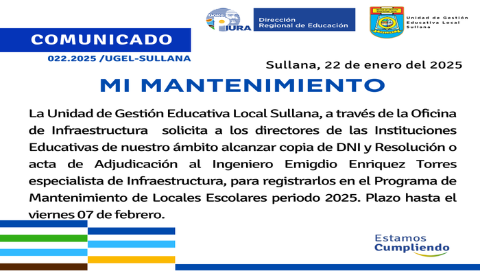 Comunicado N°22-2025