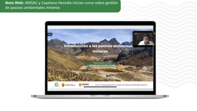 AMSAC Y Cayetano Heredia inician curso sobre gestión de pasivos ambientales mineros