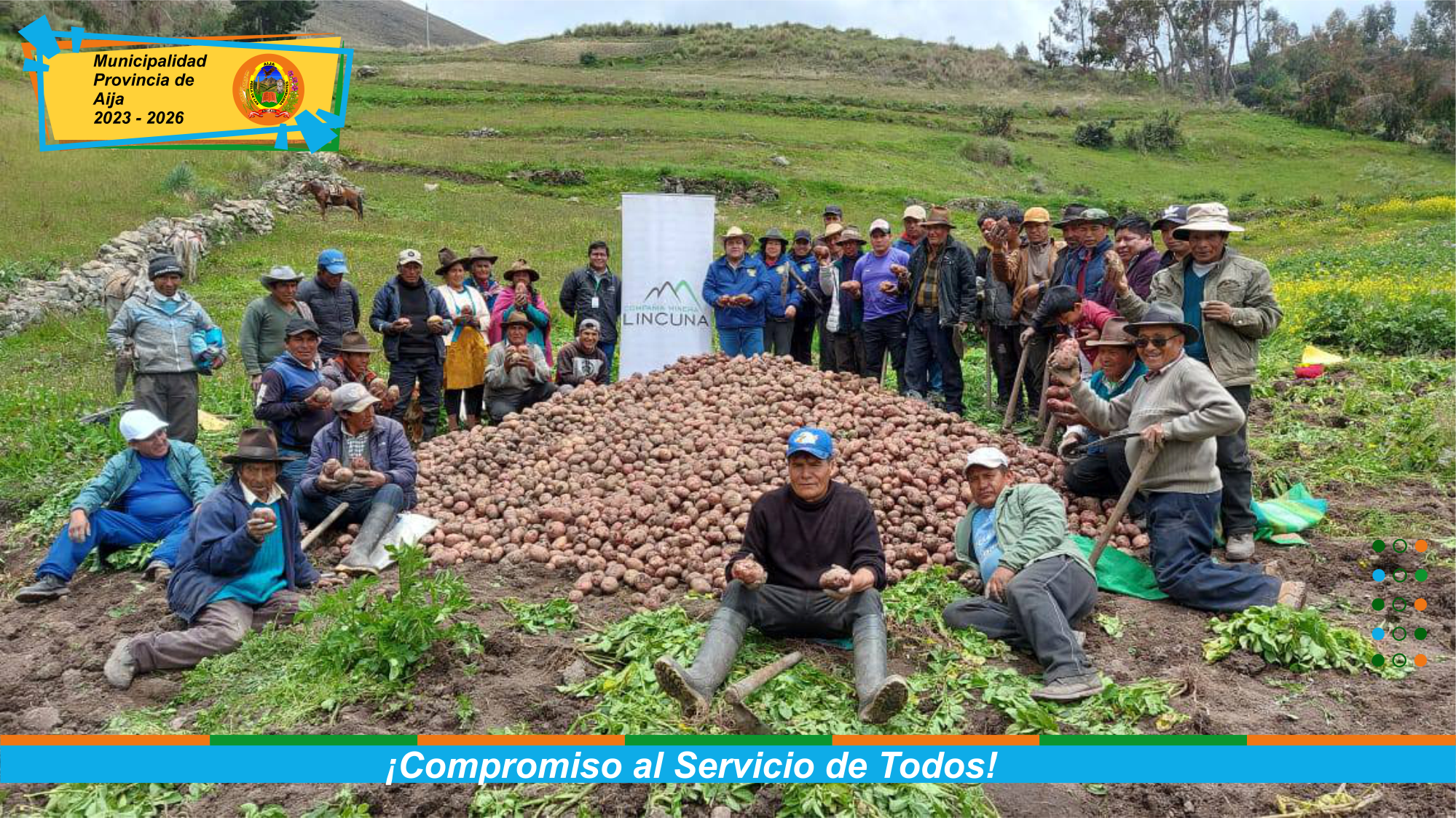 Primera Cosecha de Papa del Proyecto Productivo entre la Municipalidad Provincial de Aija y Comunidades Campesinas