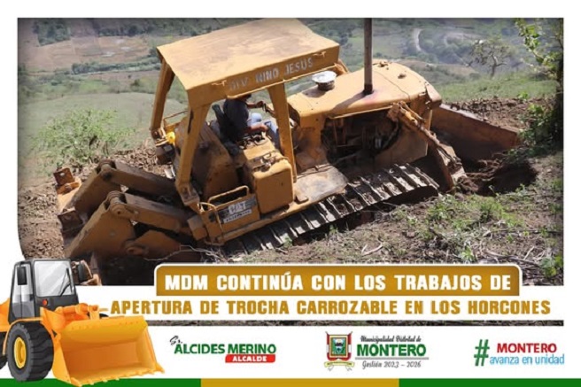 𝐌𝐃𝐌 Continua con los Trabajos de Apertura de la Trocha Carrozable en los Horcones 