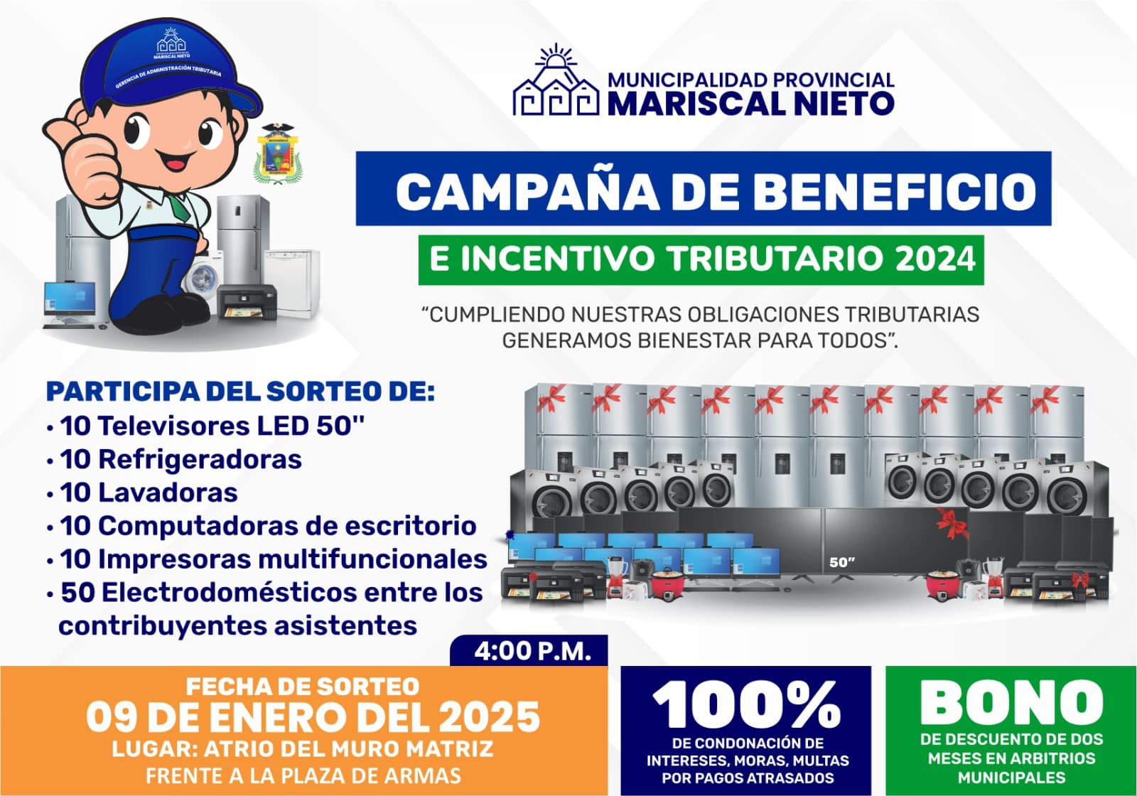 ¡Vecino, participa de la campaña de beneficio e incentivo tributario 2024!