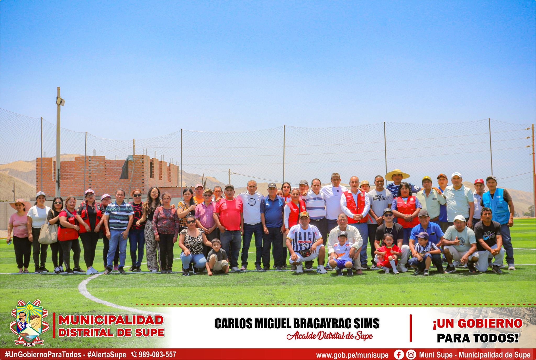 Inauguración de campo deportivo en Virgen del Rosario