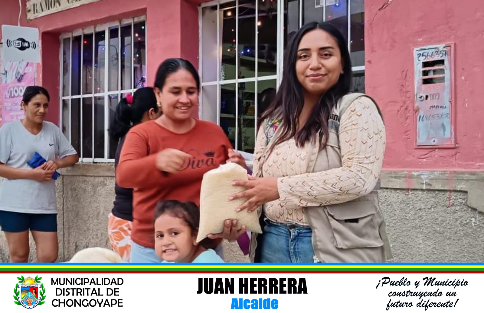 Archivo JPG de la entrega de donación de arroz en Cuculí.