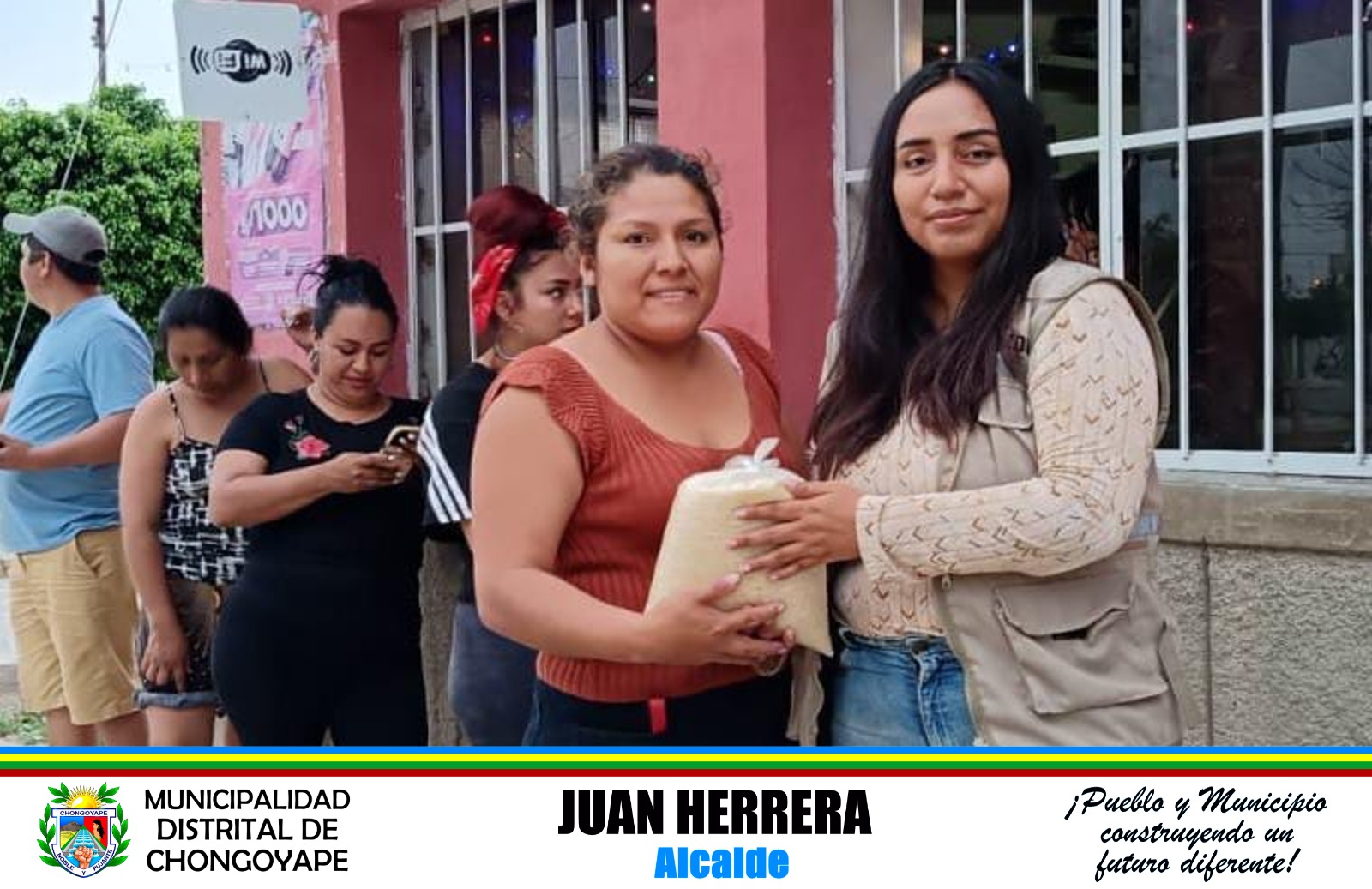 Archivo JPG de la entrega de donación de arroz en Cuculí.