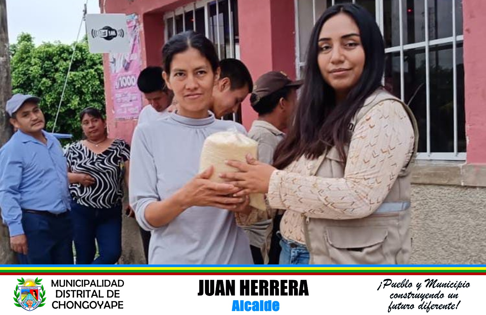Archivo JPG de la entrega de donación de arroz en Cuculí.