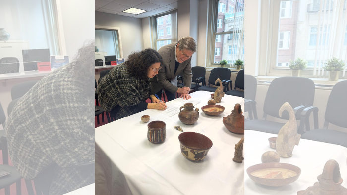 Consulado General del Perú en Boston concretó restitución de 15 bienes pertenecientes al Patrimonio Cultural de la Nación