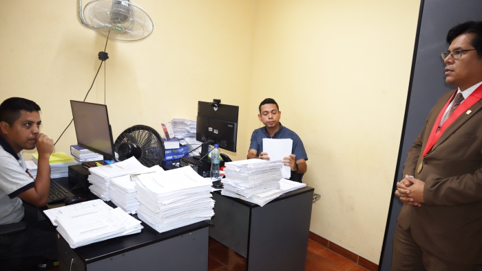 Monitorean funcionamiento de juzgados de Tambogrande