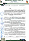 Vista preliminar de documento APROBAR, el informe de rendición de cuentas de la actividad Intervención Inmediata (AII); "LIMPIEZA, MANTENIMIENTO Y ACONDICIONAMIENTO DEL CAMINO DE HERRADURA DEL CENTRO POBLADO DE TINQUERCCASA".