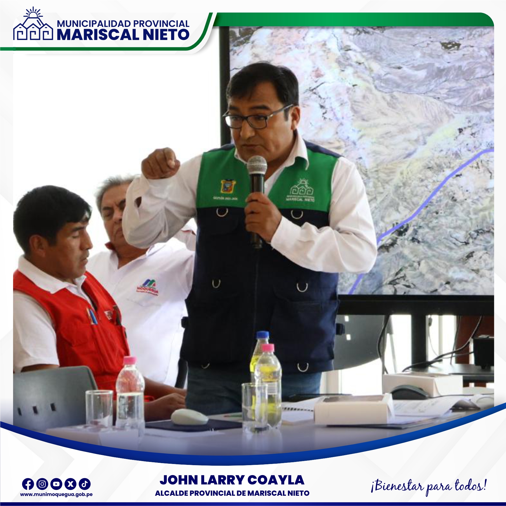 Municipalidad Provincial de Mariscal Nieto participó en la XV Sesión de la Mesa de Diálogo para abordar la problemática de la cuenca del río Coralaque.