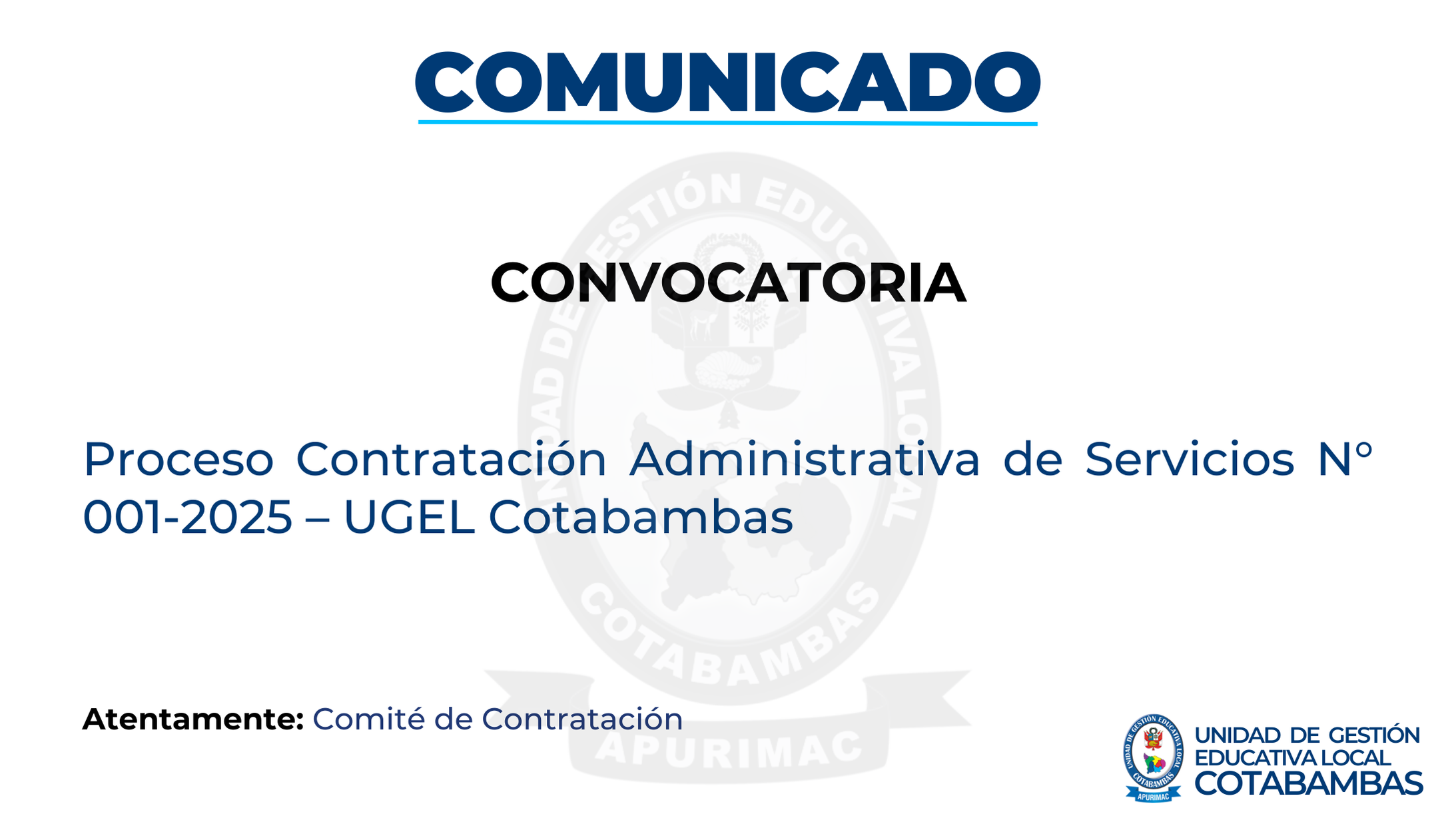 Convocatoria CAS