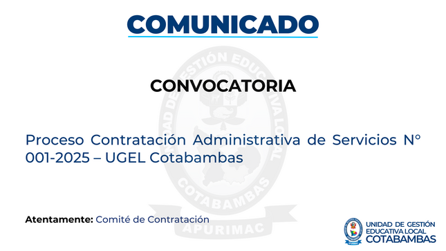 Convocatoria CAS