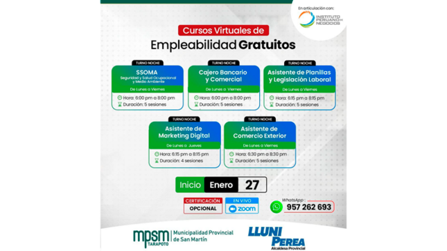 Cursos de empleabilidad 2025. 