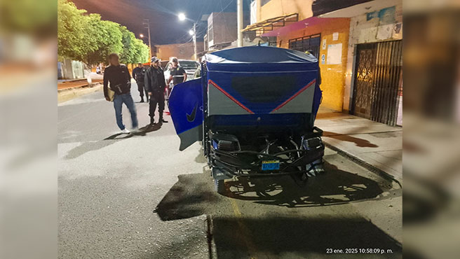 Serenazgo y PNP intervienen mototaxi en Zona Centro de San Jacinto