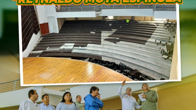 Alcalde supervisa avances en la remodelación del Centro Cultural “Reynaldo Moya Espinoza”

