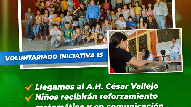 Niños del A.H. César Vallejo reciben reforzamiento educativo gratuito

