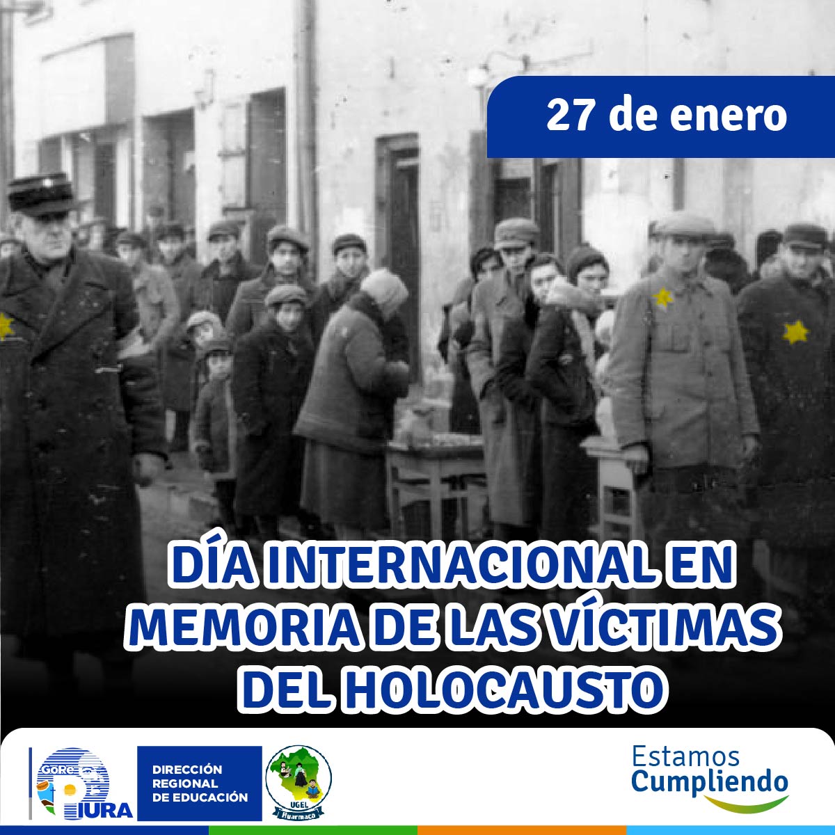 La Asamblea General de las Naciones Unidas designó el 27 de enero como el Día Internacional en Memoria del Holocausto. Desde el año 2005, la ONU y sus estados miembros han efectuado ceremonias conmemorativas para marcar el aniversario de la liberación de Auschwitz-Birkenau y para honrar a los seis millones de víctimas judías del Holocausto y a millones de otras víctimas del nazismo.
El propósito del Día Internacional en Memoria del Holocausto es doble: por un lado, sirve como una fecha para la conmemoración oficial de las víctimas del régimen nazi y por otro, para promover la educación sobre el Holocausto en todo el mundo.
