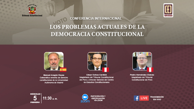 Los problemas actuales de la democracia constitucional abordará la conferencia internacional organizada por el CEC del TC