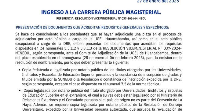 Carrera pública magisterial