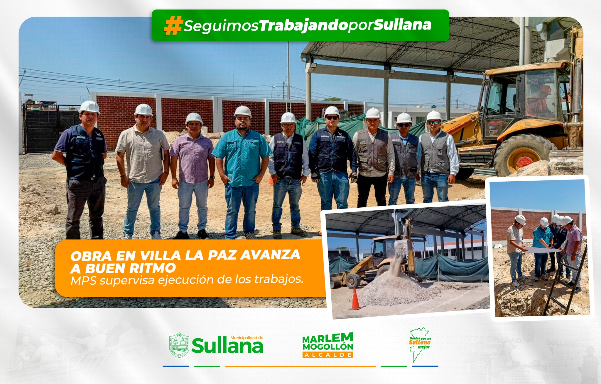 Obra en Villa La Paz avanza a buen ritmo: Municipalidad supervisa ejecución