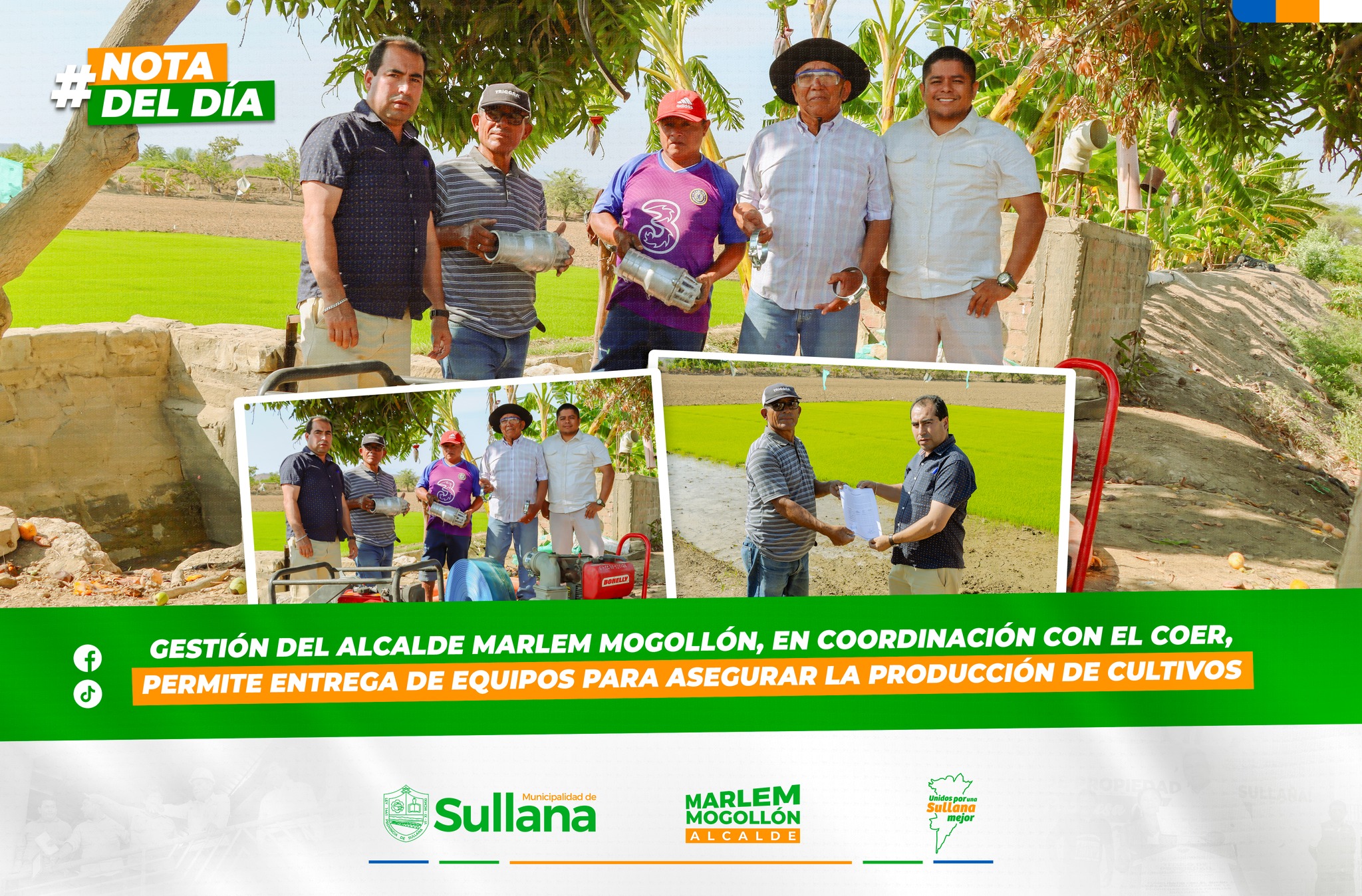 Entrega de Motobombas a Agricultores de La Golondrina para Asegurar la Producción de Cultivos
