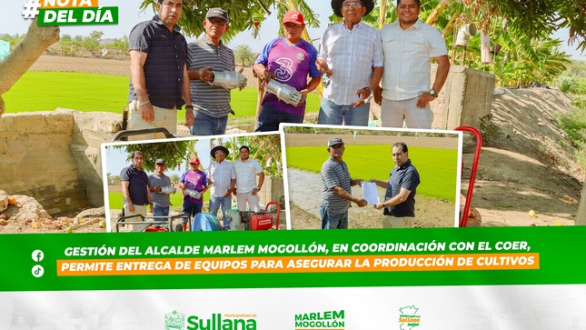Entrega de Motobombas a Agricultores de La Golondrina para Asegurar la Producción de Cultivos