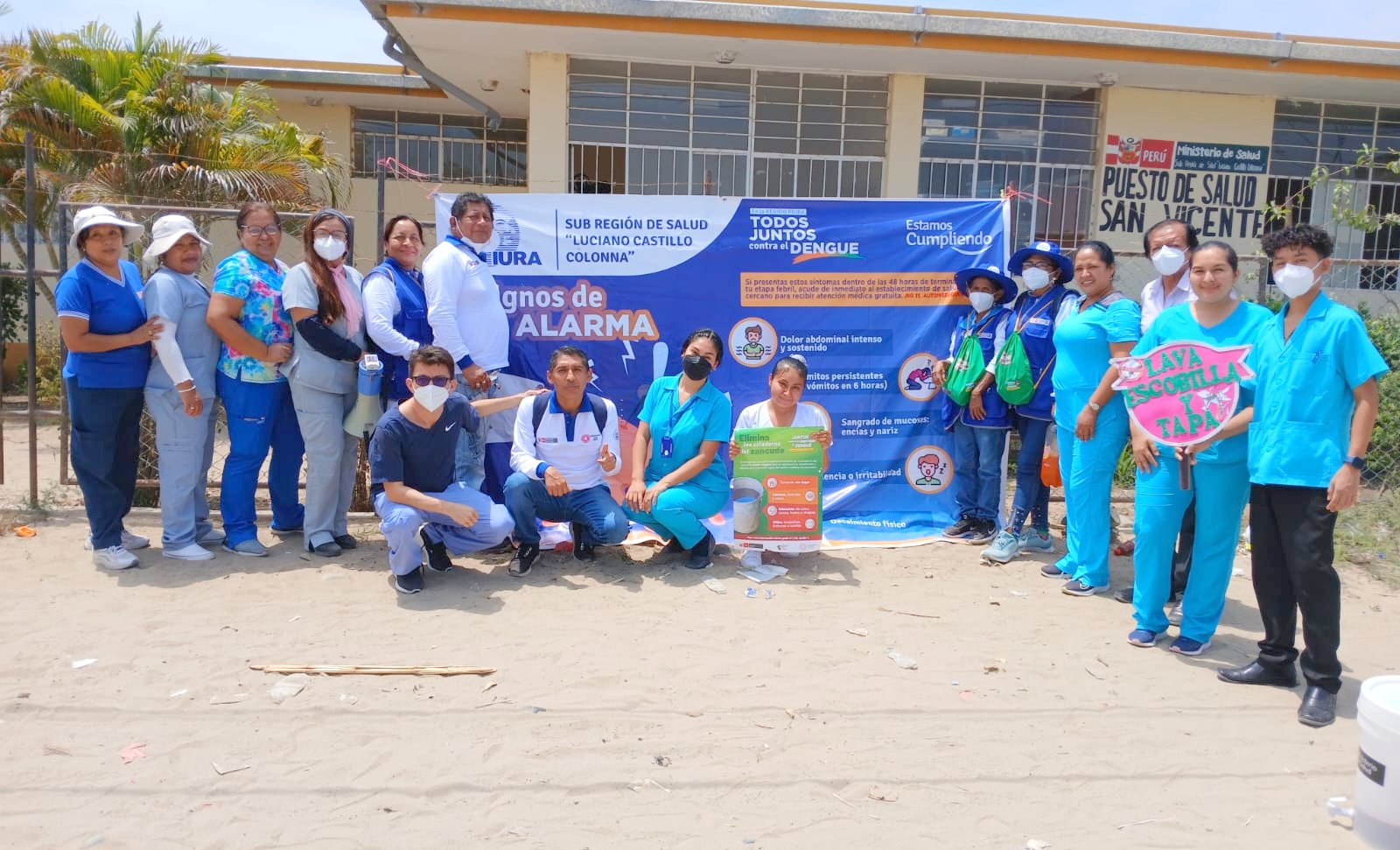 Personal de salud y agentes comunitarios realizaron visitas domiciliarias encontrando depósitos con larvas en 320 viviendas.