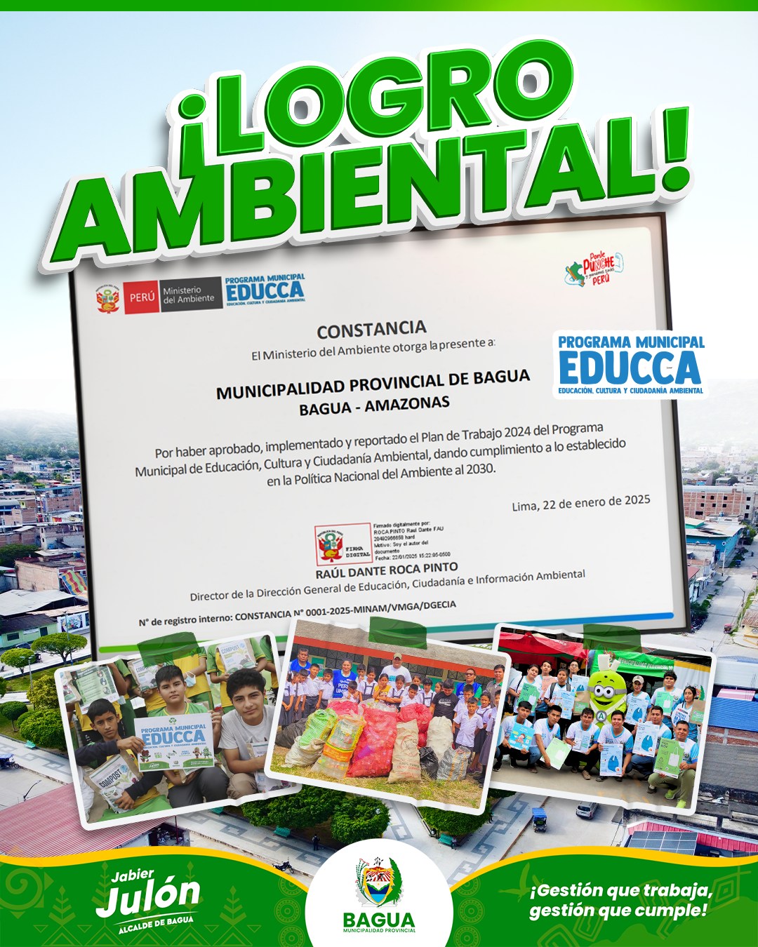 MPB recibi贸 un reconocimiento del Ministerio del Ambiente.